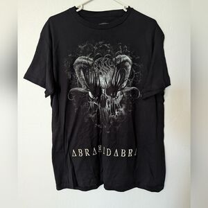 Abrahadabra Don't Let Your Darkness Fade Black T Shirt Size Large Horn Skull